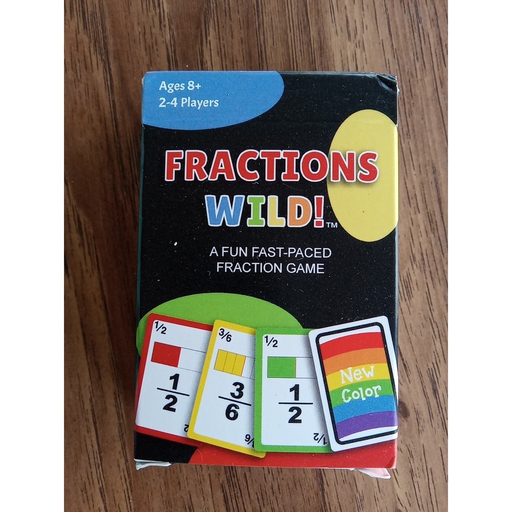 Fractions Wild - Match Fraction Number or Color to Get Rid Of All Cards First